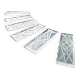 Coffret de 6 porte couteaux en plexiglass Style Art Déco