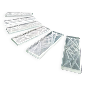 Set of 6 Art Deco Style Plexiglass Knife Holders