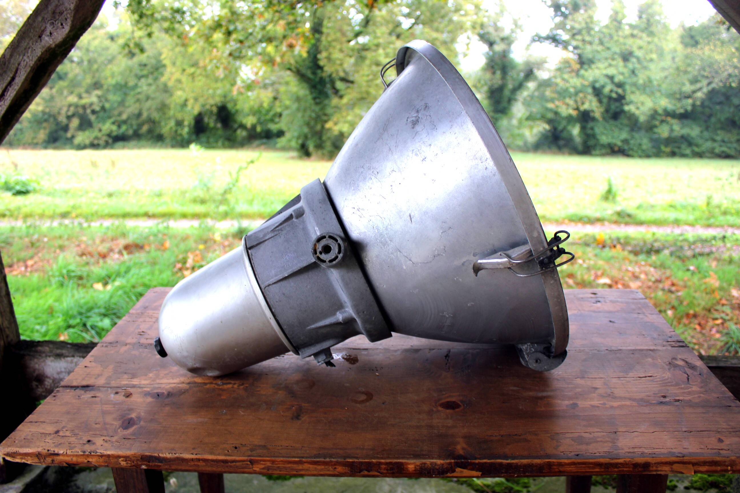 Large vintage industrial light fixture pendant light