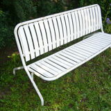 Banc de jardin pliant en métal et bois