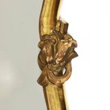 Max Welz Vienna Art Nouveau Hand-Carved Gilded Wood Wall Mirror, Austria, 1930s