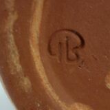 Signed glazed terracotta vase h28cm