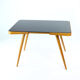 Table basse du milieu du siècle en chêne et verre noir, Tchécoslovaquie des années 1960