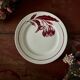 Composition de 9 assiettes plates terre de fer Badonviller et Digoin