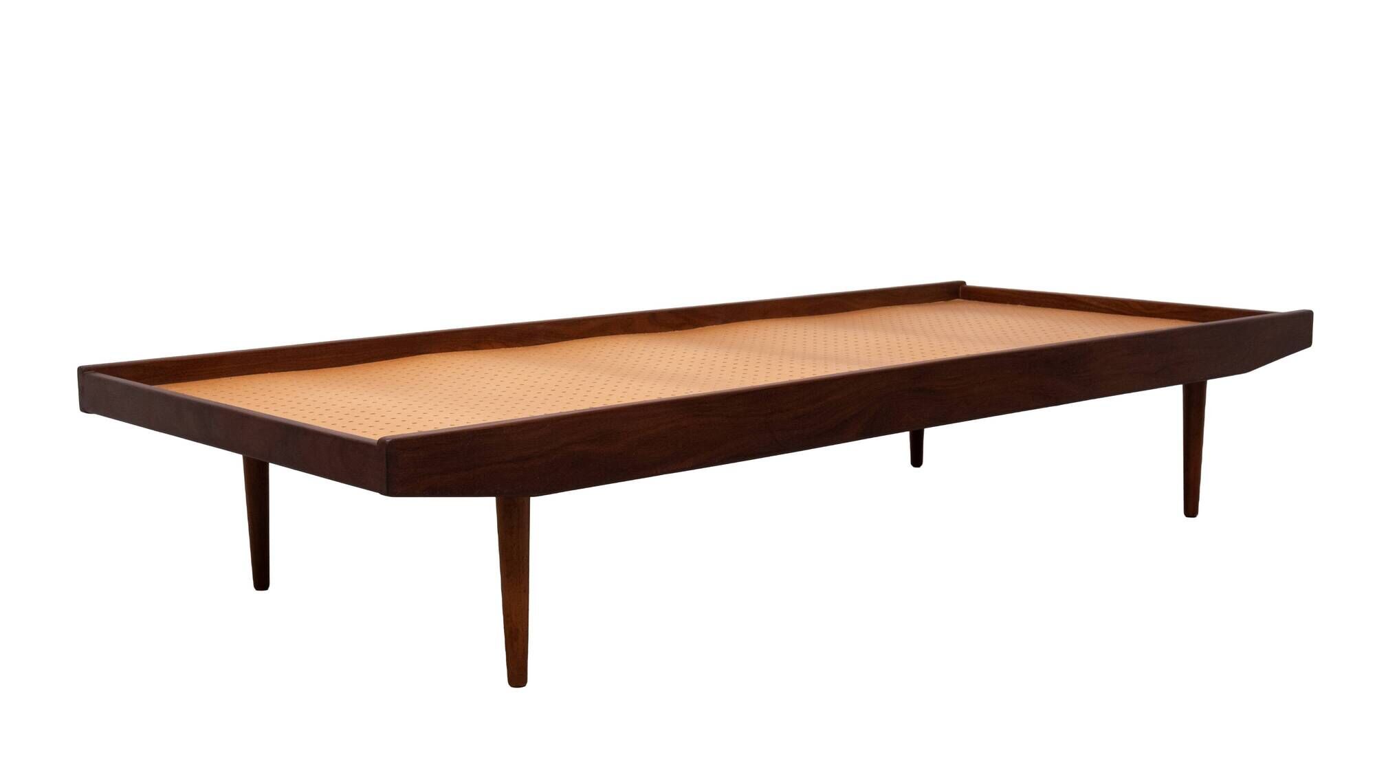 Mid-Century Modern Solid Teak Daybed with Tapered Legs, 1950s