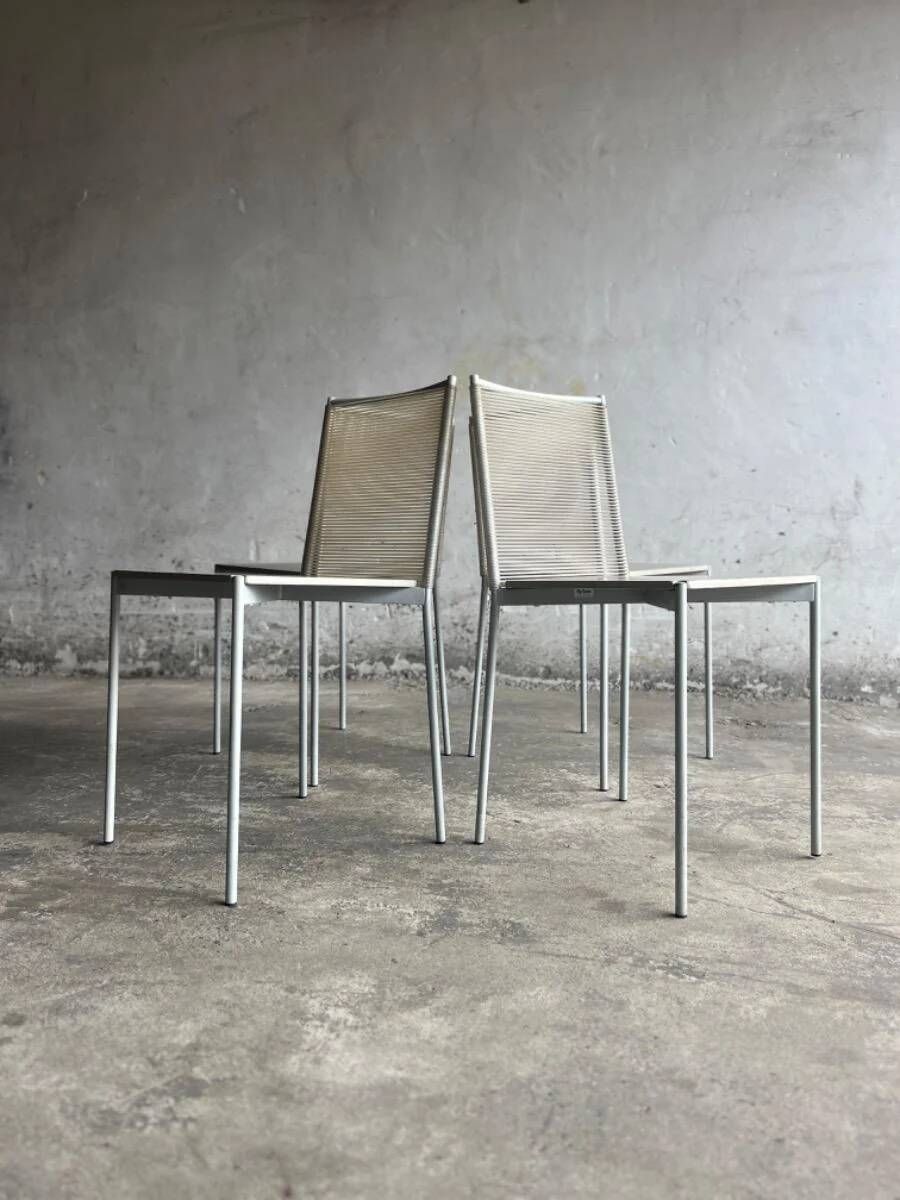 Set of 4 Fly Line chairs – Giandomenico Belotti for Fly Line, Italy, 1980s