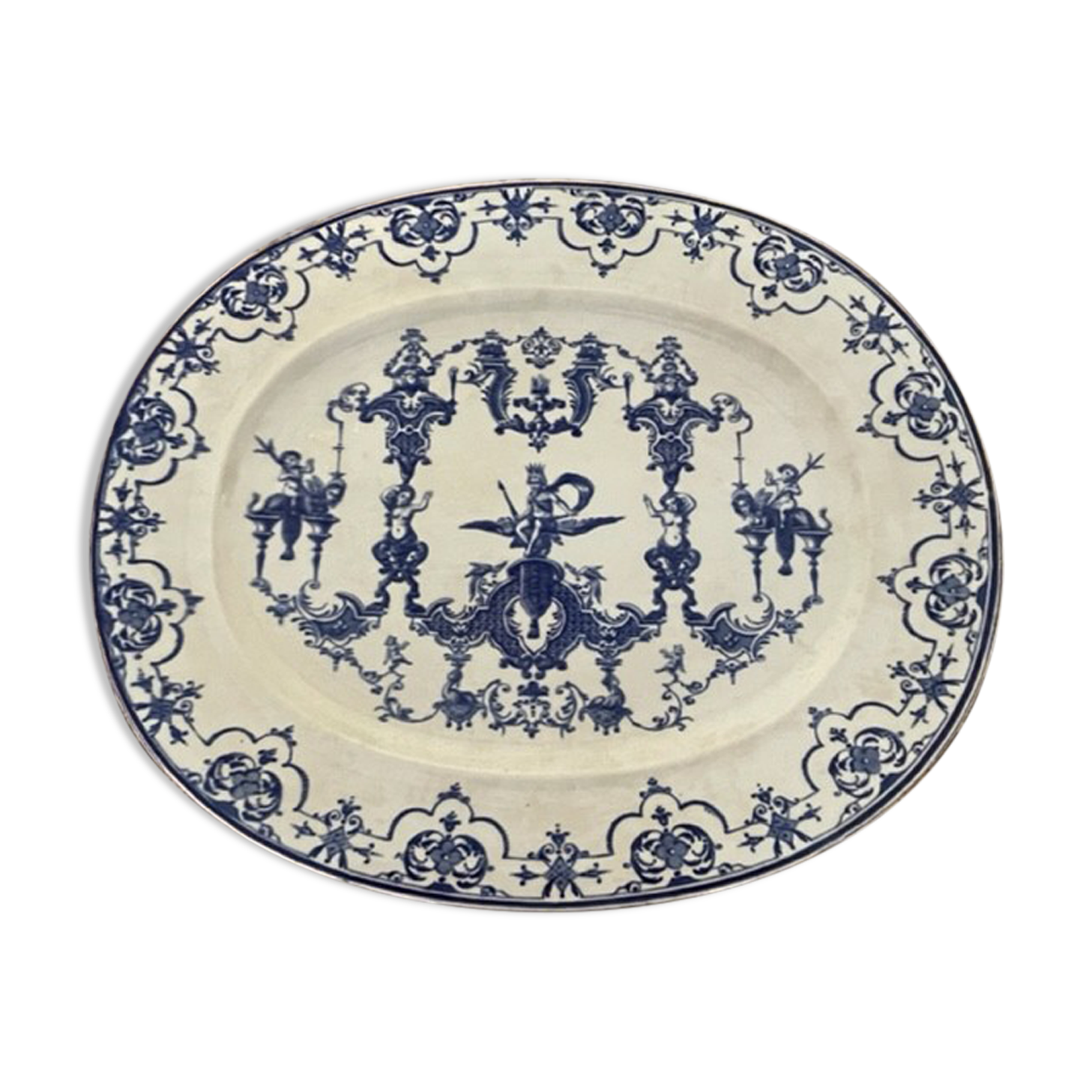 Dish Jules Vieillard Bordeaux 48 cm, 19th century.