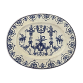 Dish Jules Vieillard Bordeaux 48 cm, 19th century.