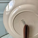 Round dish Digoin Sarreguemines model France powder pink