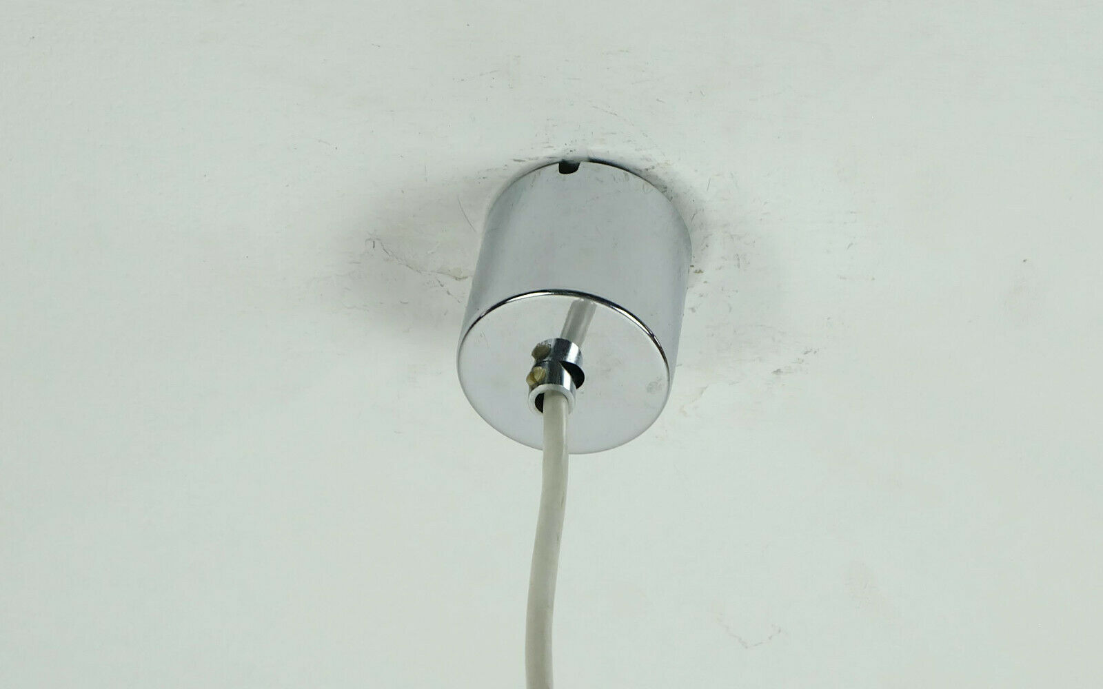 vintage PENDANT LIGHT crystal glass and chrome 14 glass prisms 1960s