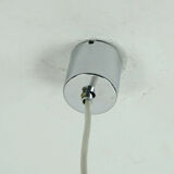 vintage PENDANT LIGHT crystal glass and chrome 14 glass prisms 1960s