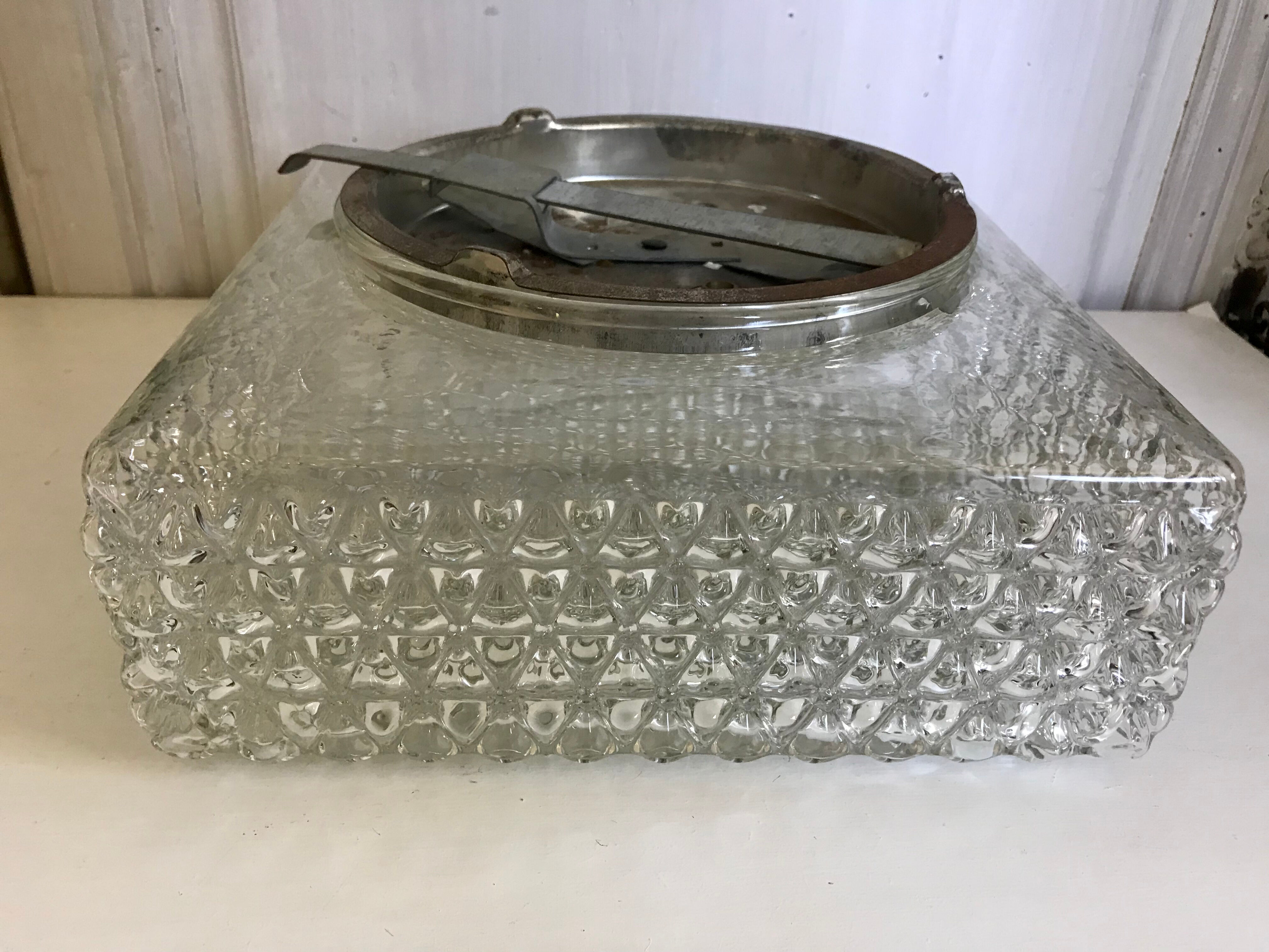 Glass ceiling light 23x23