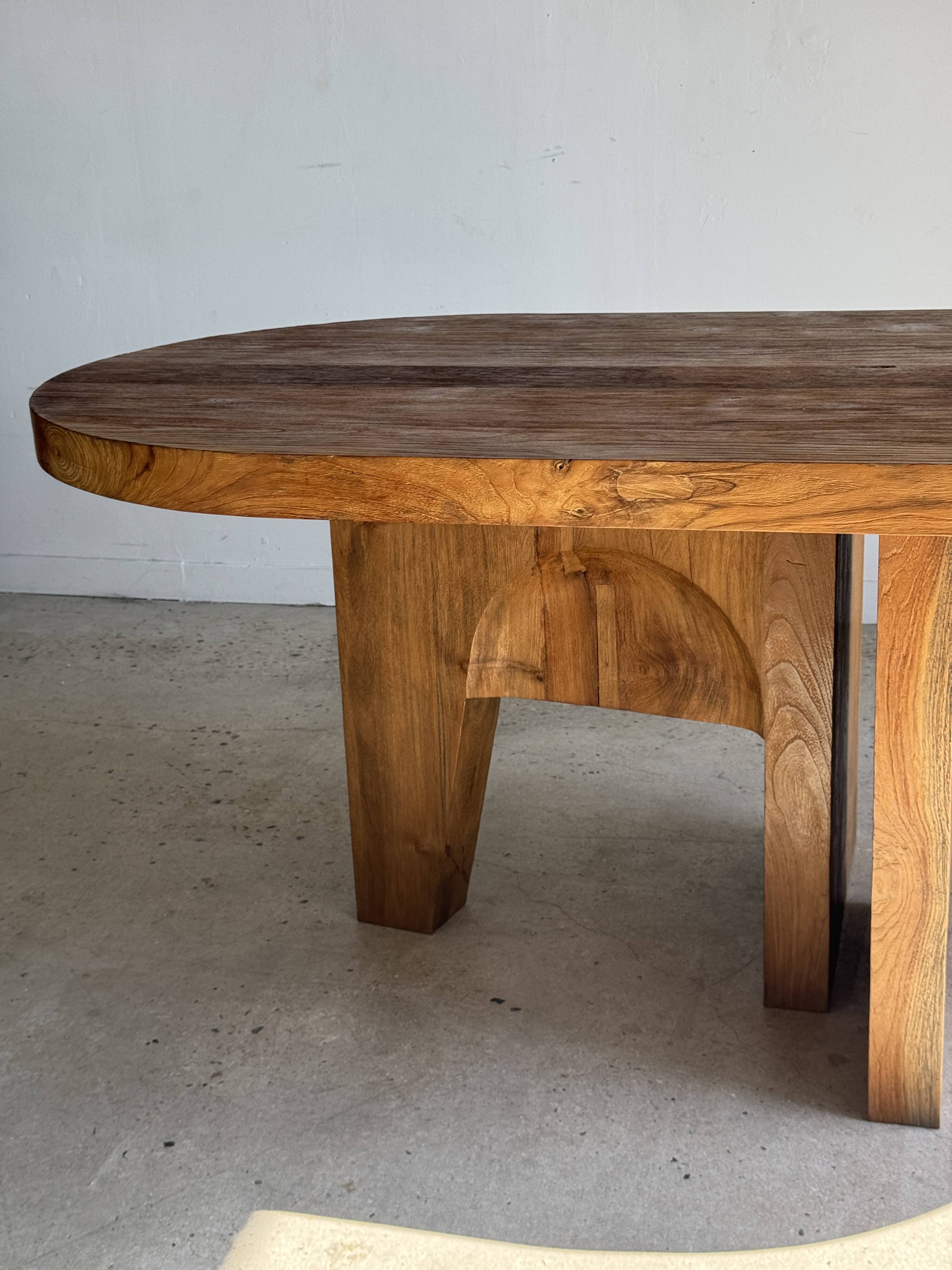 Immense solid teak table 2.10m x 1m