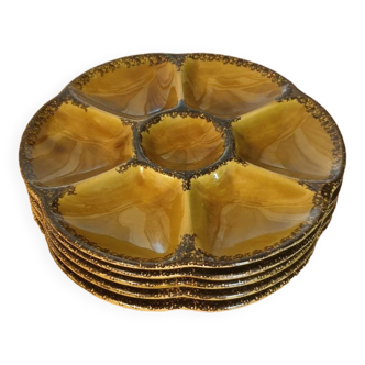 Gien oyster plates