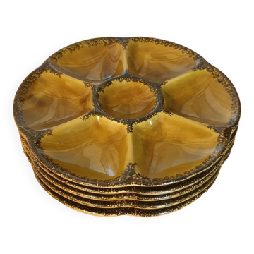 Assiettes à huitres Gien