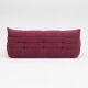 Canapé trois places Togo en bouclé bordeaux par Michel Ducaroy pour Ligne Roset