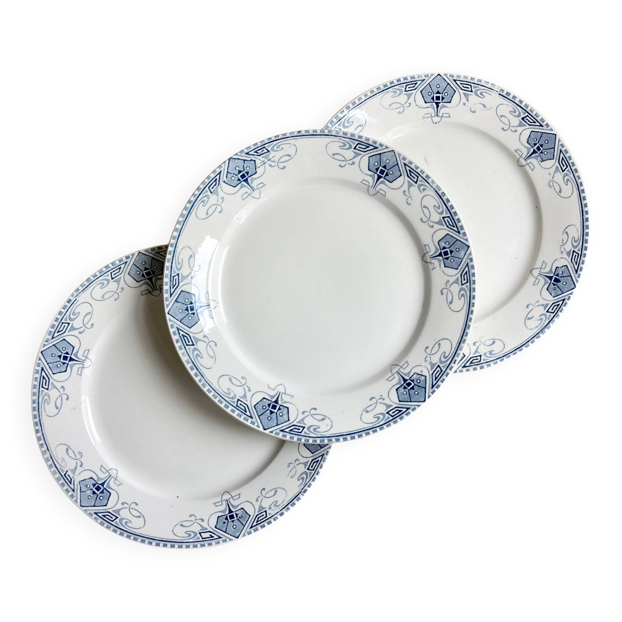 3 Terre de fer plates / U&C Sarreguemines "Germaine"