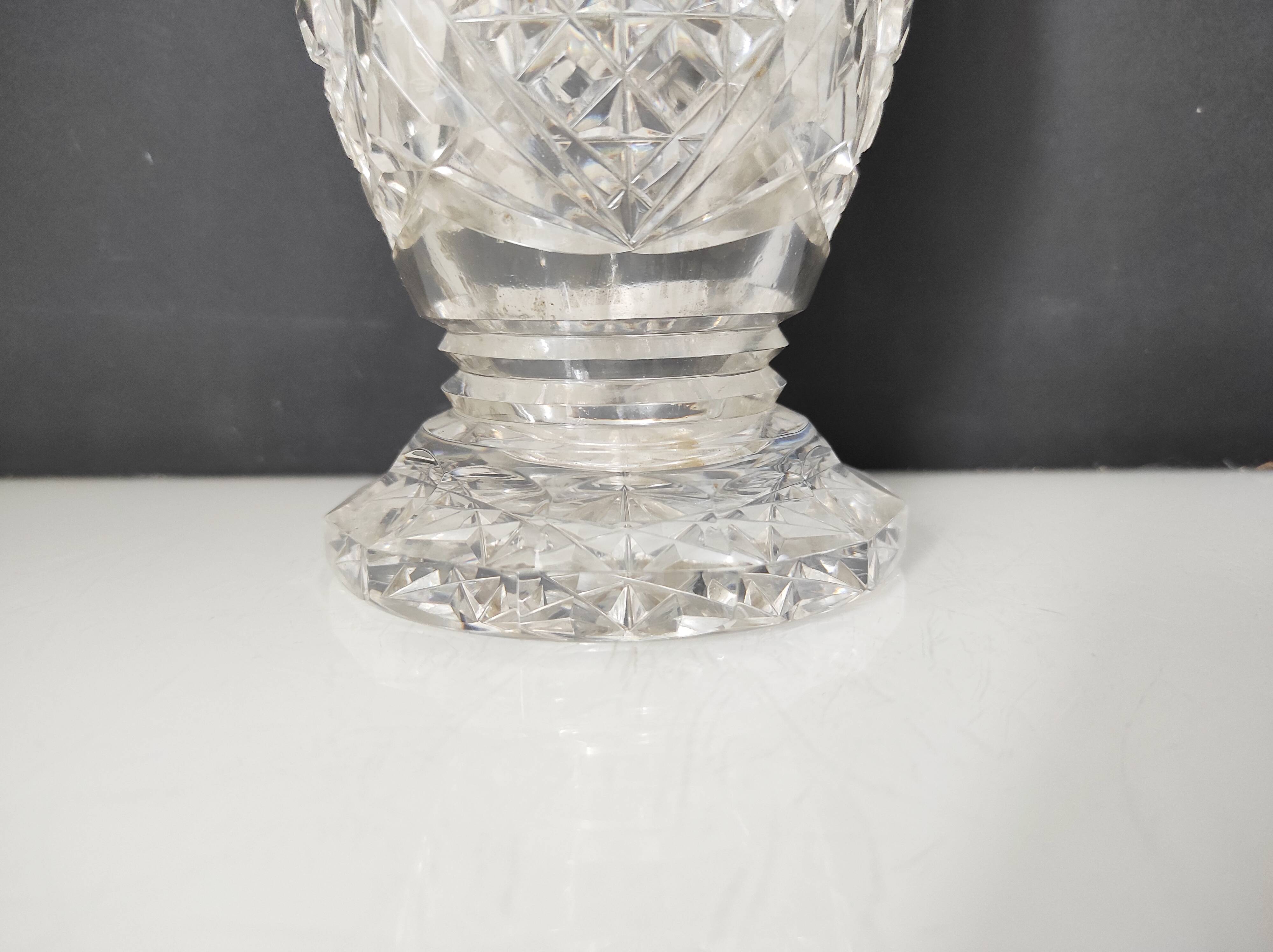 Cut crystal vase