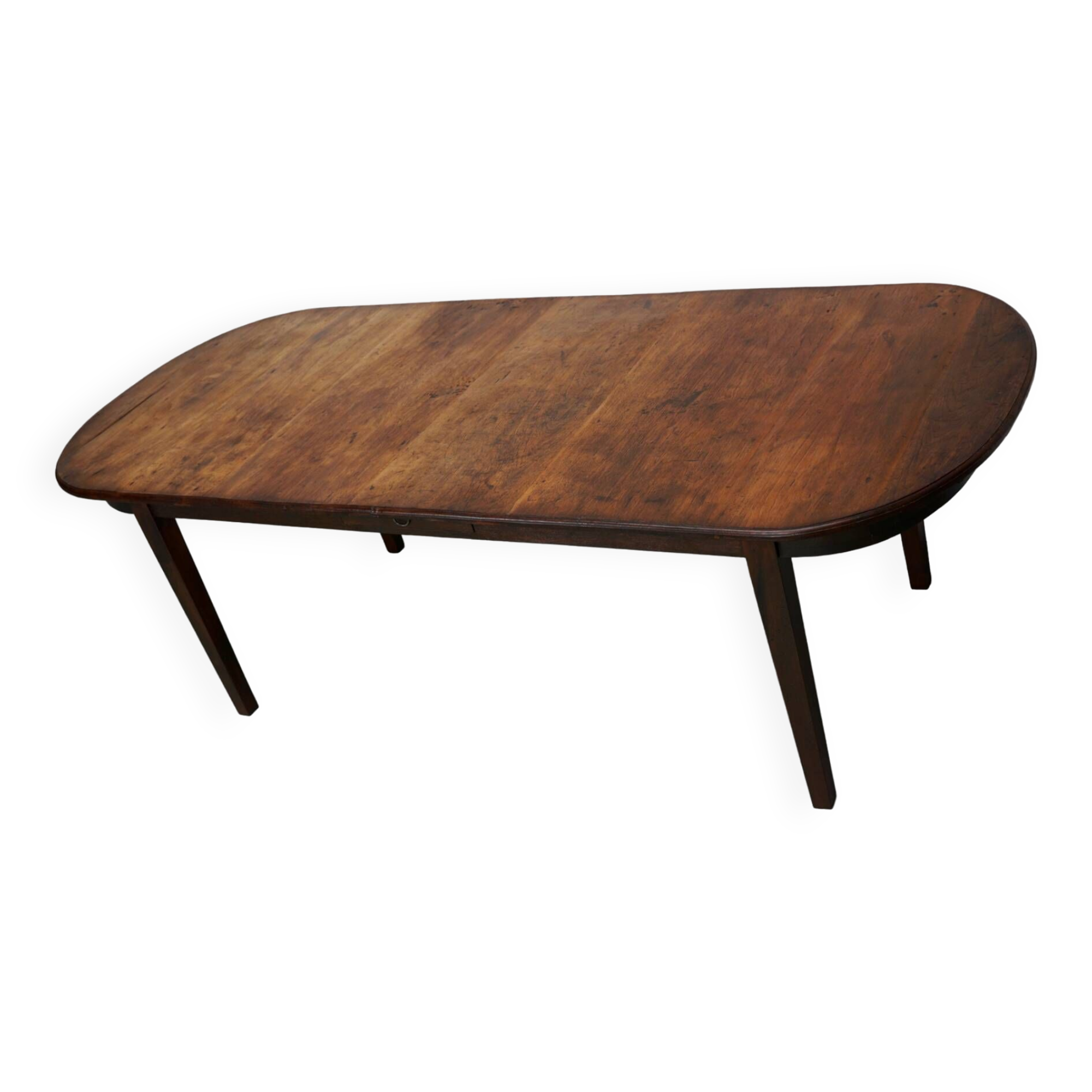 Large Oval Dutch Rustic Farmhouse Teak Dining Table