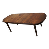 Large Oval Dutch Rustic Farmhouse Teak Dining Table