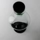 Vintage Murano glass carafe from the 1960s, green and black, with a stopper.
