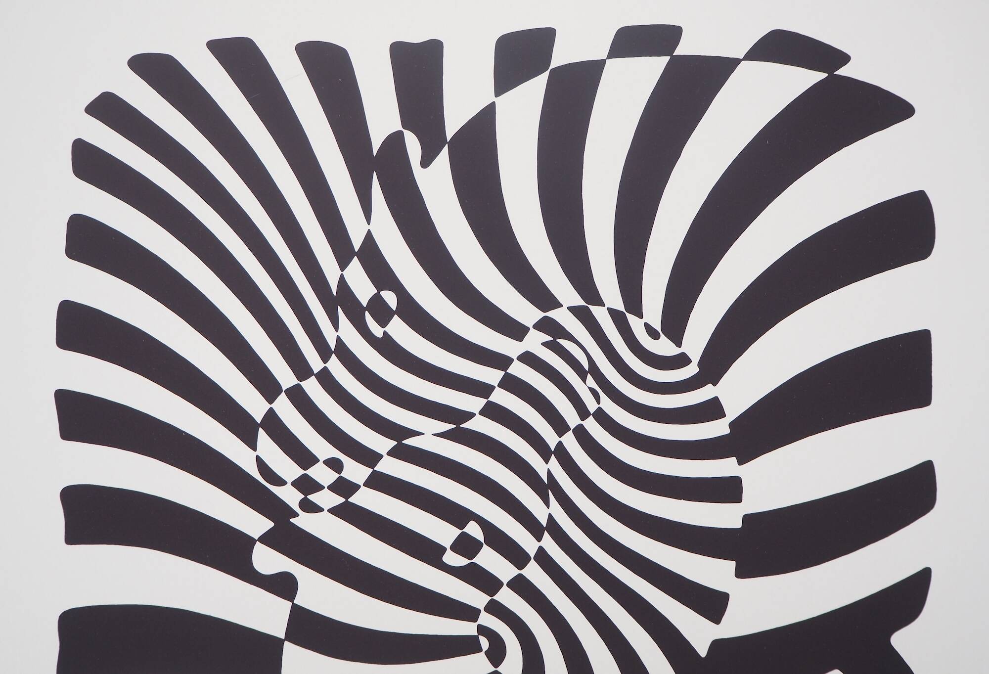 Victor Vasarely: Couple of Zebras - Signed original silkscreen