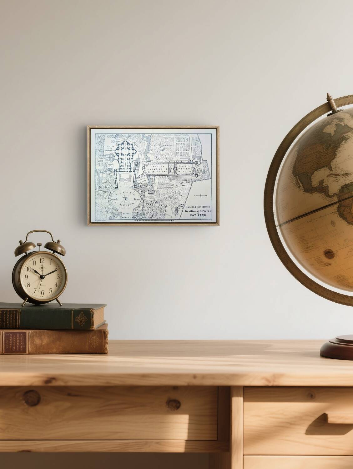 The Vatican, Vintage map printed in 1894