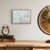 Le Vatican, plan Vintage imprimé en 1894