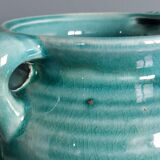 Glazed green-blue ceramic vase