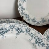Set of 6 flat plates in Maastricht earthenware, Clara model