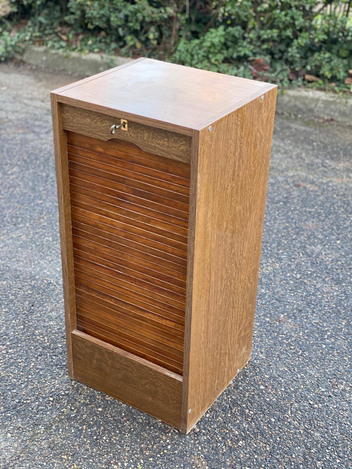 90cm wooden curtain or sliding shutter cabinet