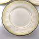 3 flat plates Gien white decorated with vine leaves and grapes