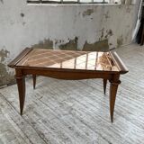 60s coffee table with pink mirror