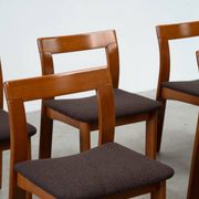 Set of six sculptural Italian dining chairs by Mobil Girgi