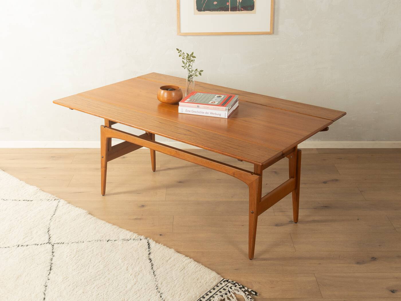 Convertible coffee table by Trioh in teak, Denmark