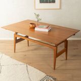 Convertible coffee table by Trioh in teak, Denmark