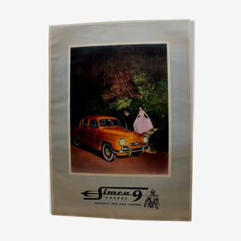 Simca 9 poster 1951 1955