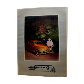 Simca 9 poster 1951 1955