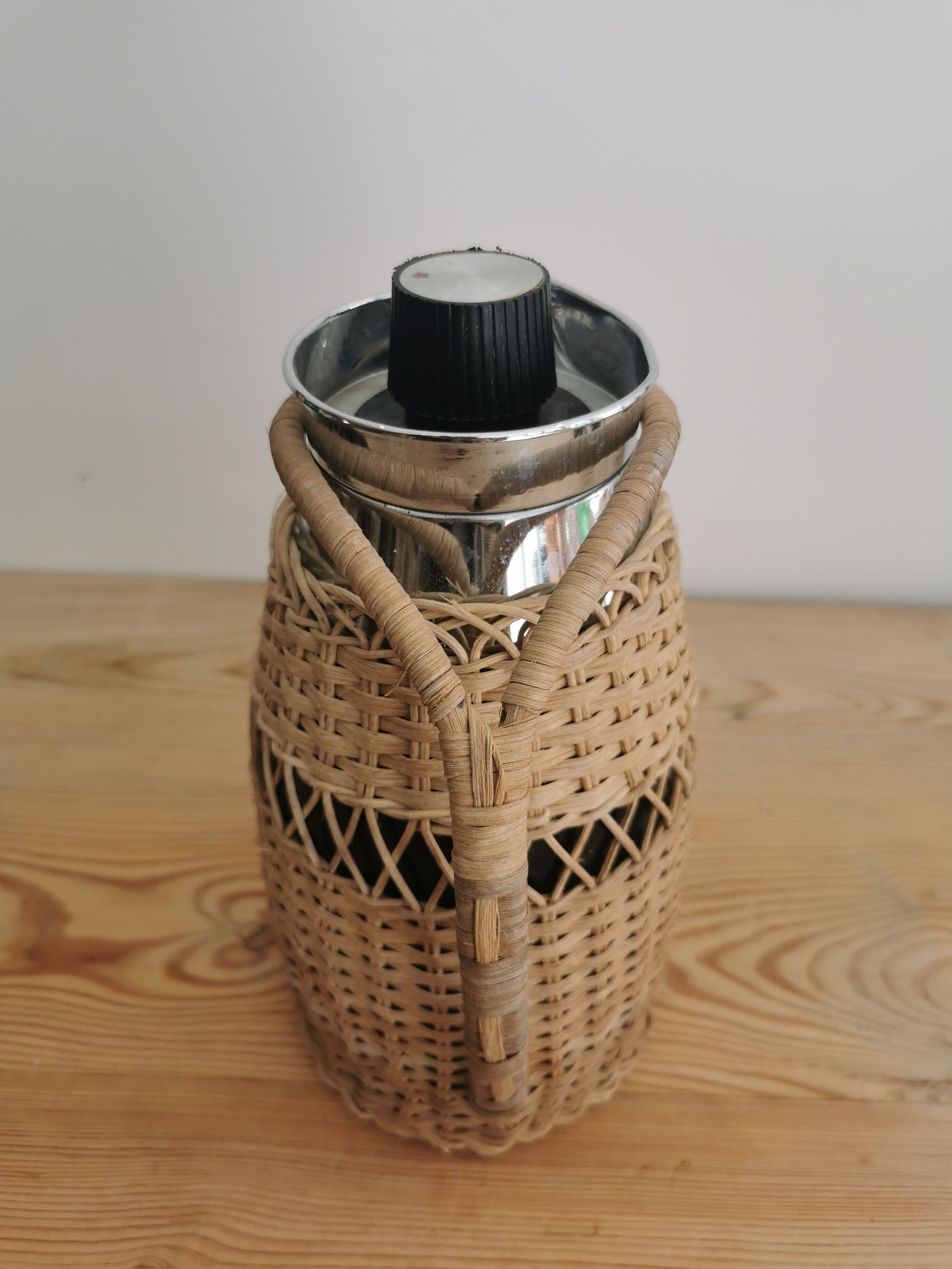 Vintage rattan thermos