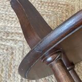 Spiral oak pedestal table