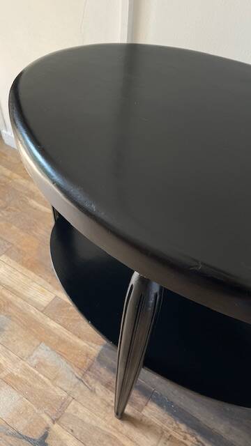 Gueridon console bois noir art déco