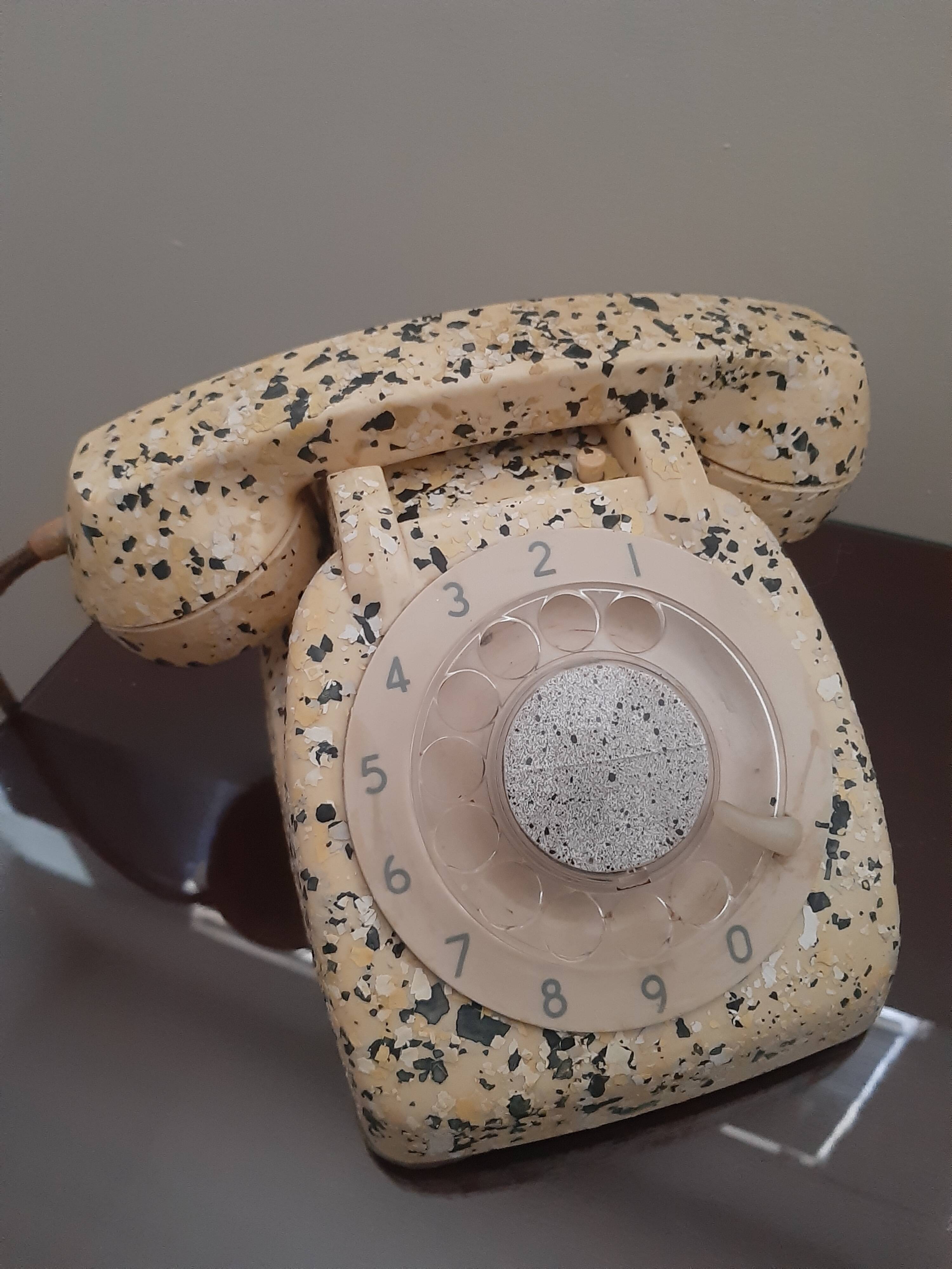 Vintage phone terrazzo effect 1963