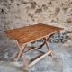 Vintage folding garden table in pine, mid-20th century.