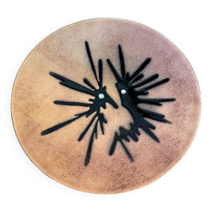 Assiette émaillée sur - cuivre