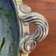 Large Dish with Handles in Handmade Ceramic - Hand-Painted Floral Decoration