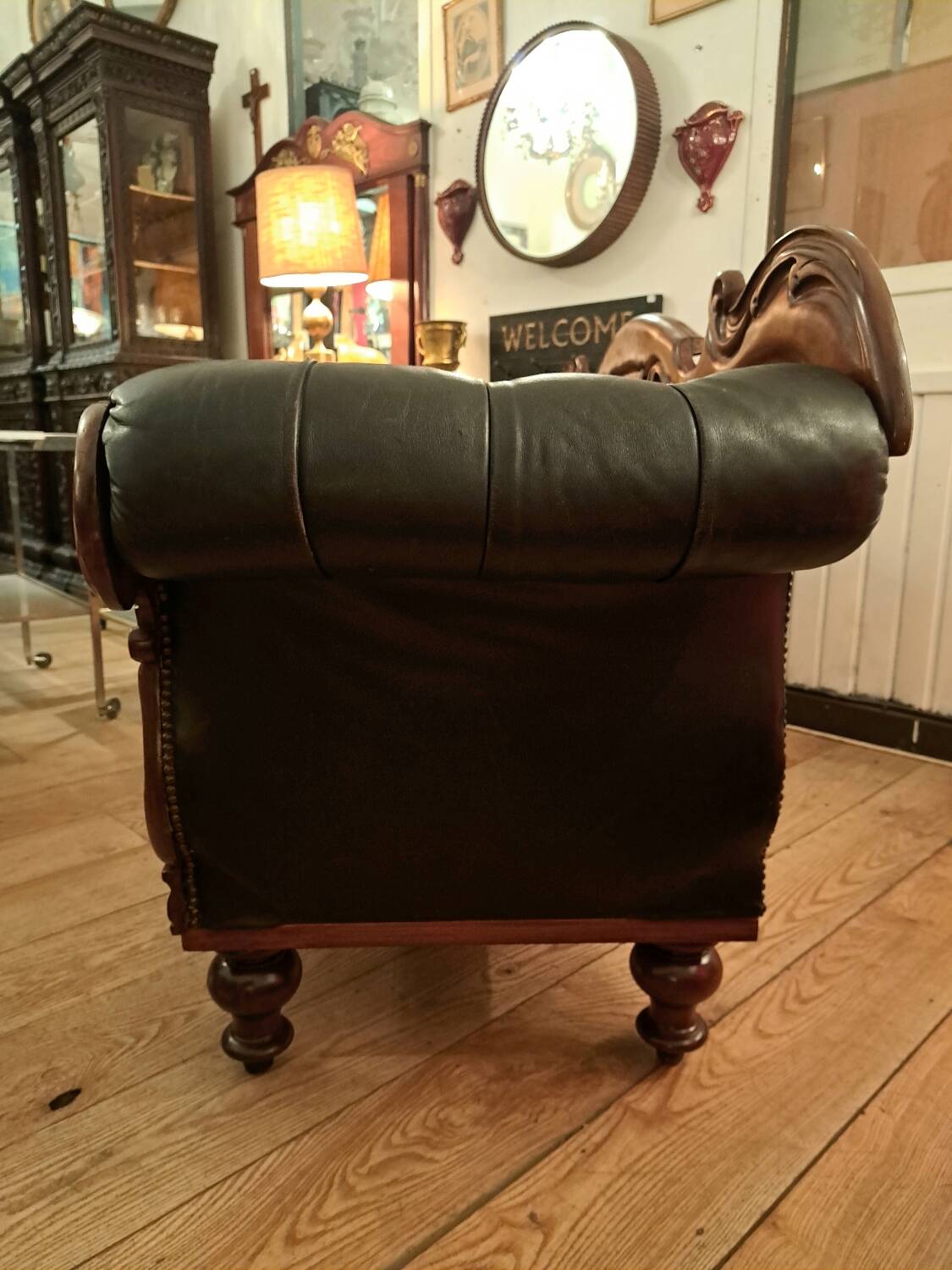 19th century Indo English Chesterfield sofa