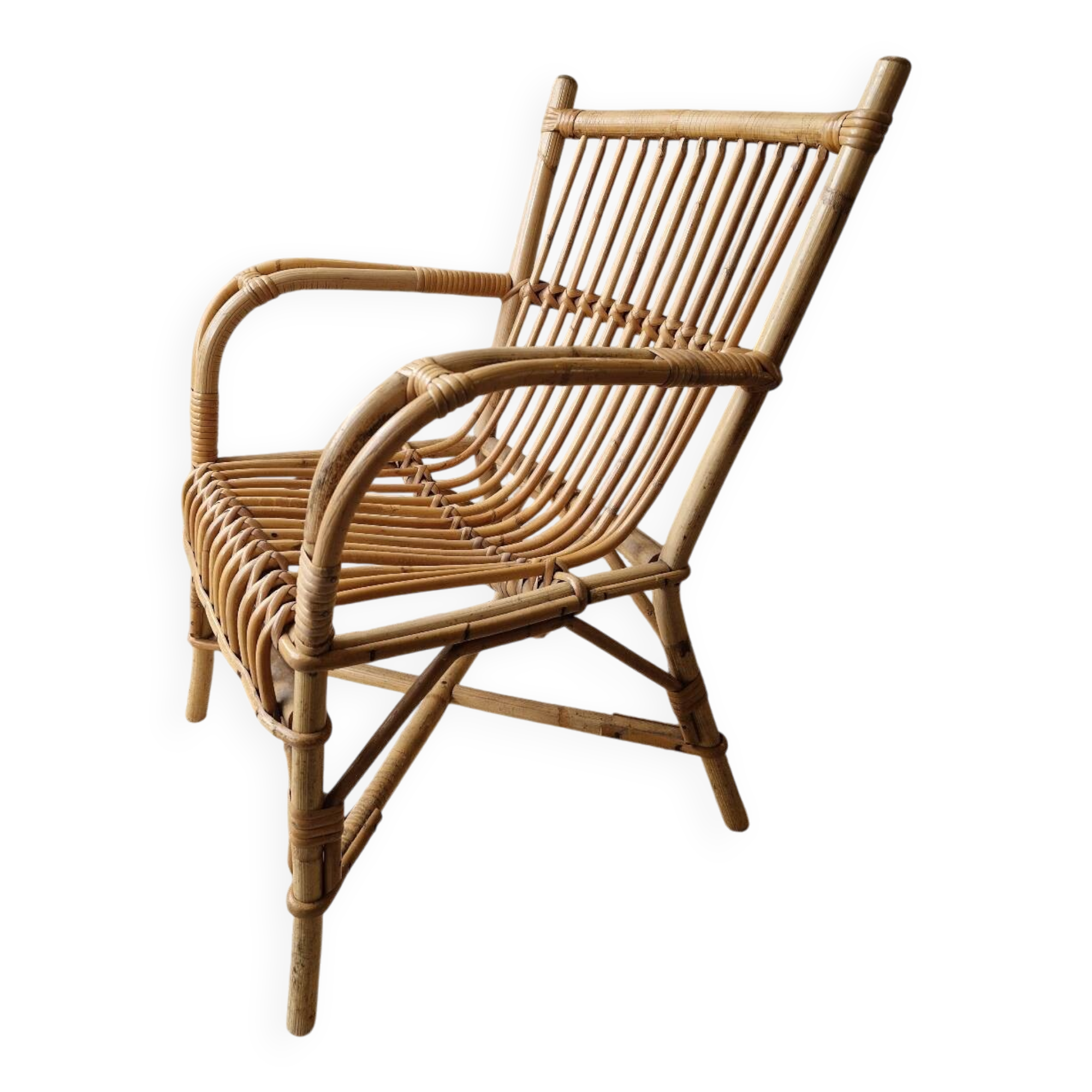 Children's rattan armchair chair
