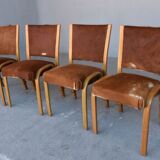 Von bode series of 4 chairs Steiner Edition Colt leather