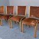 Série de 4 chaises Von Bode édition Steiner cuir de poulain