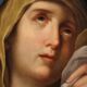 Antique painting of the Virgin of Sorrows from the 18th century